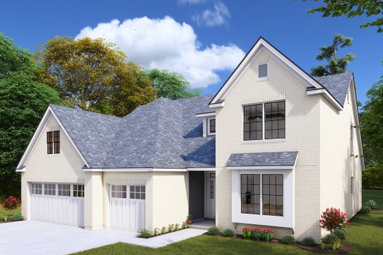 Exterior - Other Elevation for European House Plan #20-1838 - 3 bed, 3 bath