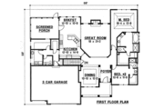 Ranch Style House Plan - 4 Beds 5 Baths 3488 Sq/Ft Plan #67-771 Floor 