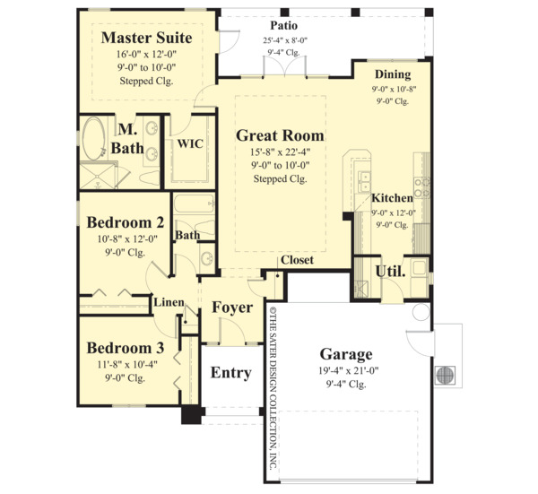 Architectural House Design - Ranch Floor Plan - Main Floor Plan #930-484