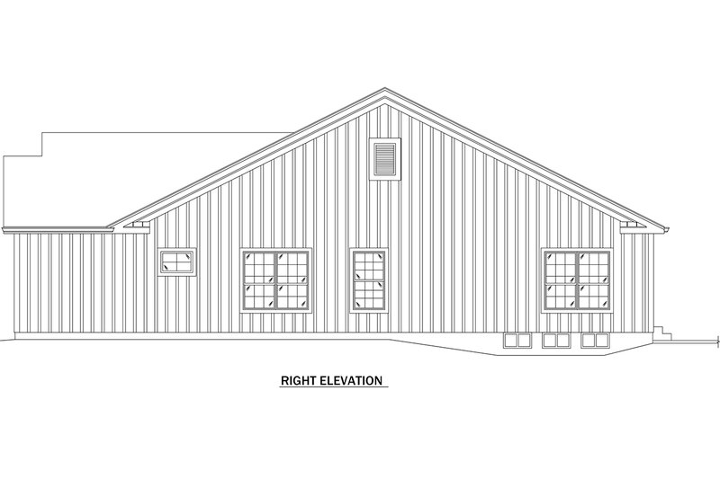 House Design - Exterior - Other Elevation 1 for Farmhouse House Plan #57-703 - 3 bed, 2 bath