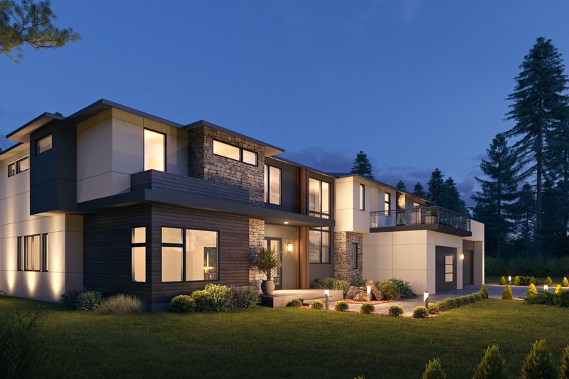 House Blueprint - Exterior - Other Elevation 1 for Contemporary House Plan #1066-196 - 4 bed, 5.5 bath