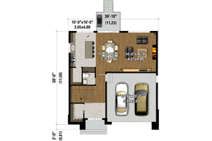 Floor Plan - Main Floor for Classical House Plan #25-4943 - 3 bed, 2 bath