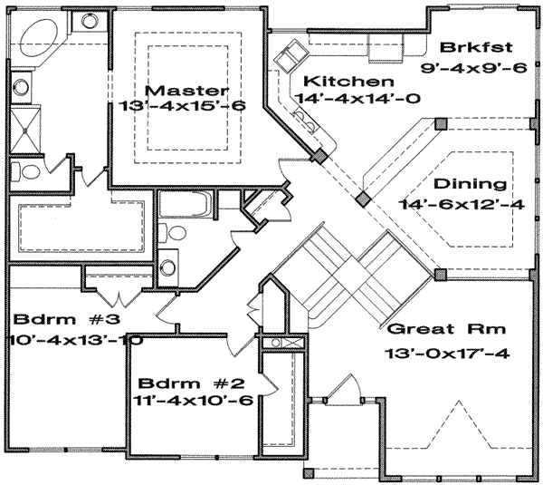 Traditional Floor Plan - Main Floor Plan #6-173