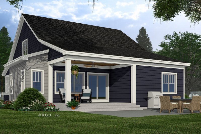 Architectural House Design - Exterior - Rear Elevation for Bungalow House Plan #51-1296 - 4 bed, 4 bath