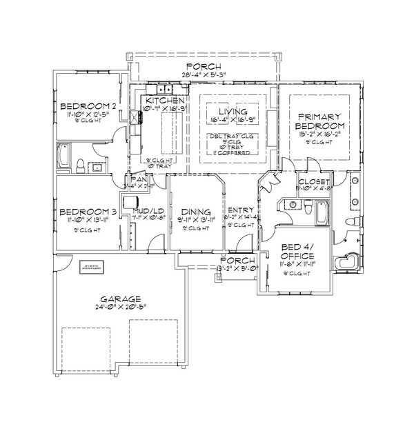 Modern Floor Plan - Main Floor Plan #1109-9