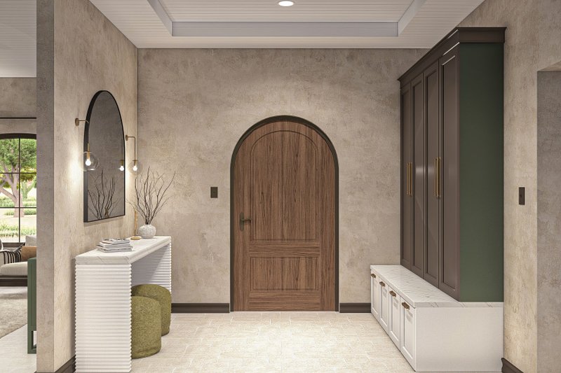 Architectural House Design - Interior - Entry for Adobe / Southwestern House Plan #455-449 - 1 bed, 1 bath