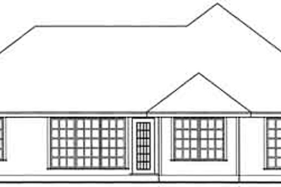 Exterior - Rear Elevation for Traditional House Plan #42-326 - 3 bed, 2 bath