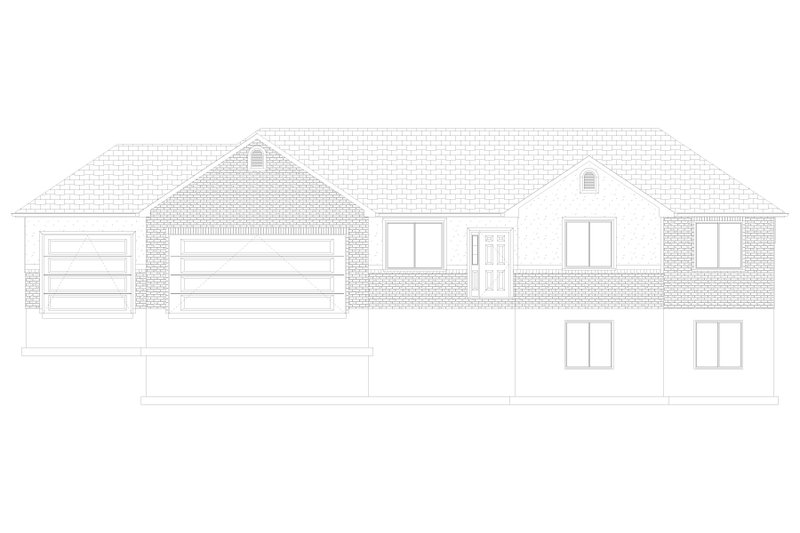 House Blueprint - Exterior - Front Elevation 7 for Ranch House Plan #1060-439 - 3 bed, 2.5 bath