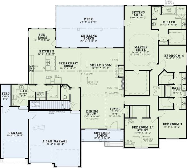Home Plan - Traditional Floor Plan - Main Floor Plan #17-2616