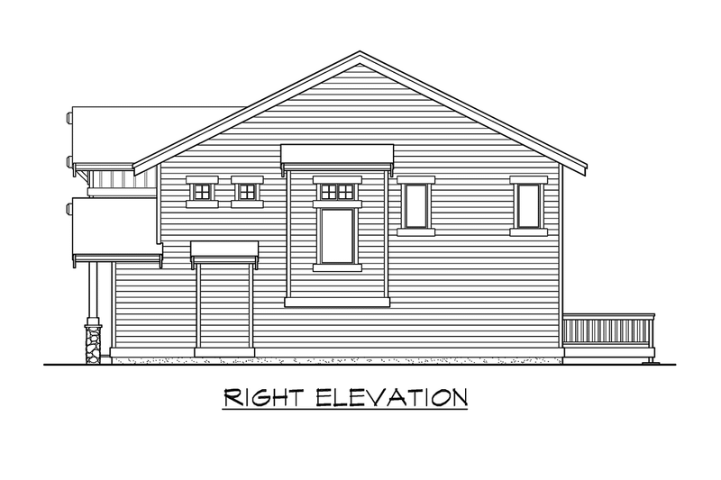 Dream House Plan - Exterior - Other Elevation 3 for Craftsman House Plan #132-106 - 2 bed, 2.5 bath