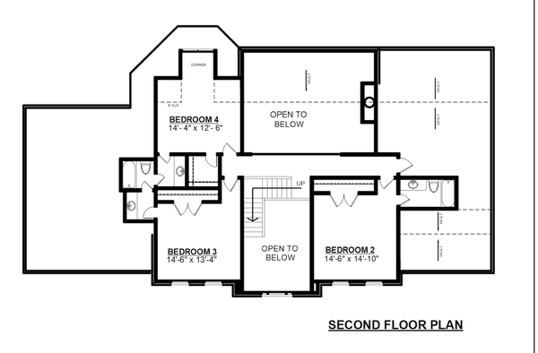 Architectural House Design - Classical Floor Plan - Upper Floor Plan #30-360