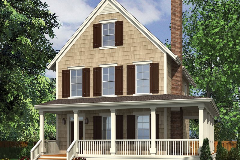 Home Plan - Farmhouse Exterior - Front Elevation Plan #48-964