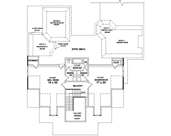Colonial Floor Plan - Other Floor Plan #81-610