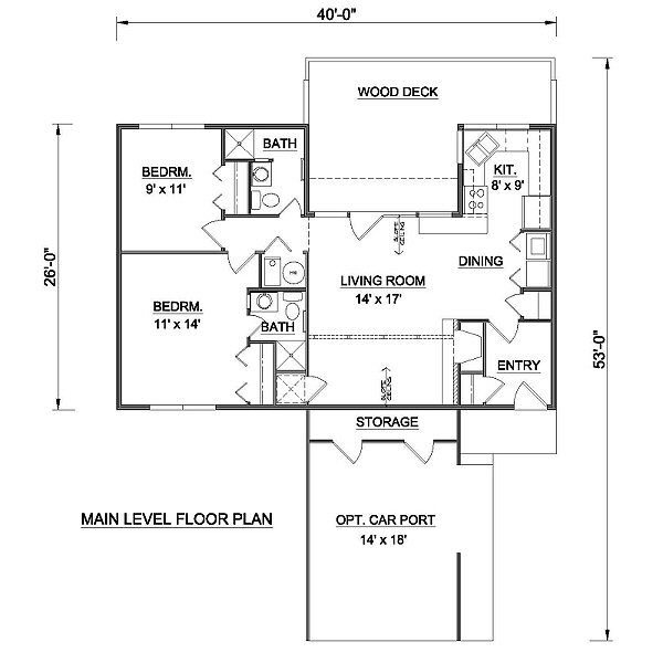 Contemporary Floor Plan - Main Floor Plan #116-124