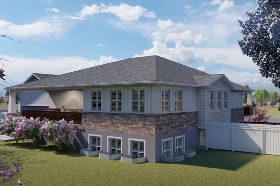 Exterior - Rear Elevation 1 for Craftsman House Plan #1060-106 - 5 bed, 4 bath