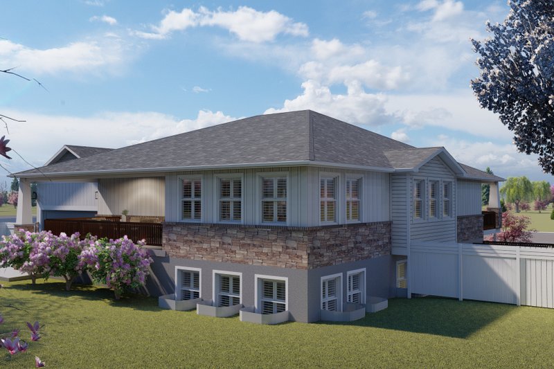 House Blueprint - Exterior - Rear Elevation 1 for Craftsman House Plan #1060-106 - 5 bed, 4 bath