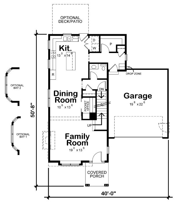 Home Plan - Traditional Floor Plan - Main Floor Plan #20-2339
