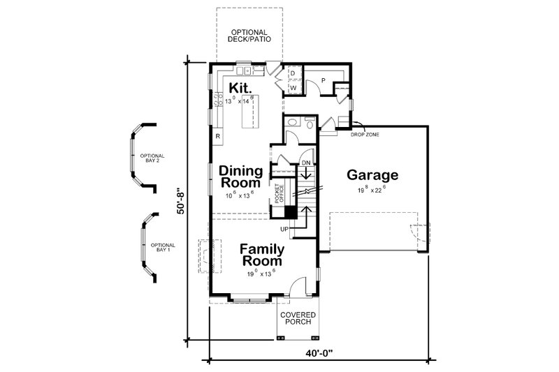 Home Plan - Floor Plan - Main Floor for Traditional House Plan #20-2339 - 3 bed, 3 bath