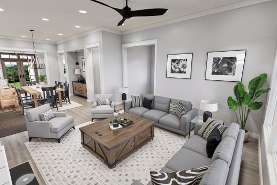 Interior - Family Room 2 for Farmhouse House Plan #51-1269 - 3 bed, 3.5 bath