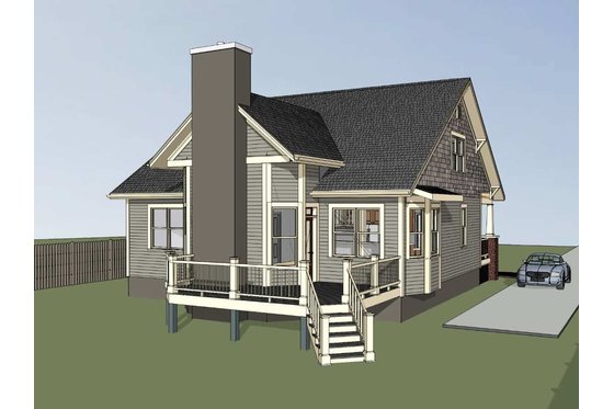 Floor Plan - Lower Floor for Craftsman House Plan #79-234 - 3 bed, 2.5 bath