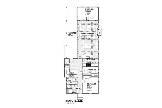 Floor Plan - Main Floor for Beach House Plan #901-113 - 3 bed, 3 bath