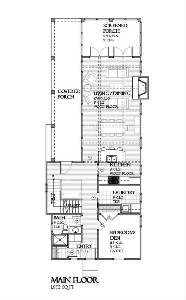 Beach Floor Plan - Main Floor Plan #901-113