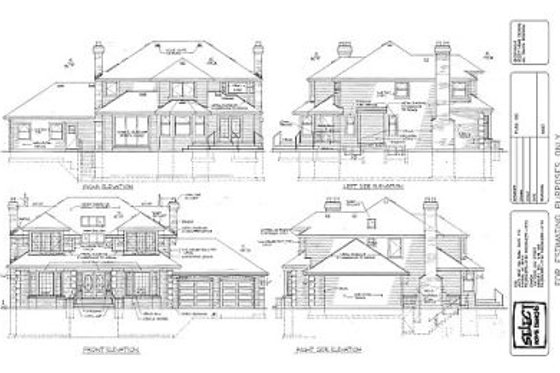 Exterior - Rear Elevation for Traditional House Plan #47-197 - 4 bed, 3 bath