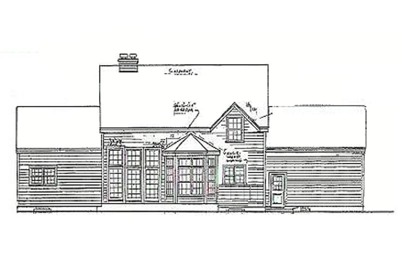 Dream House Plan - Exterior - Rear Elevation for Farmhouse House Plan #3-207 - 4 bed, 2.5 bath