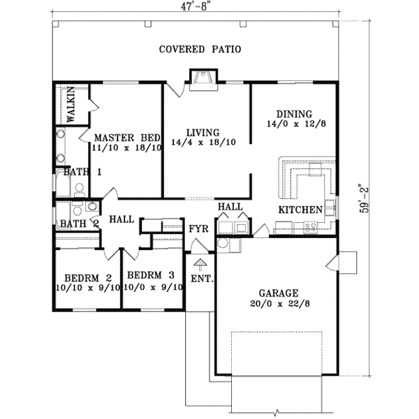 Traditional Floor Plan - Main Floor Plan #1-1283