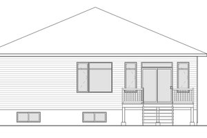 Exterior - Rear Elevation for Modern House Plan #23-2698 - 3 bed, 2 bath