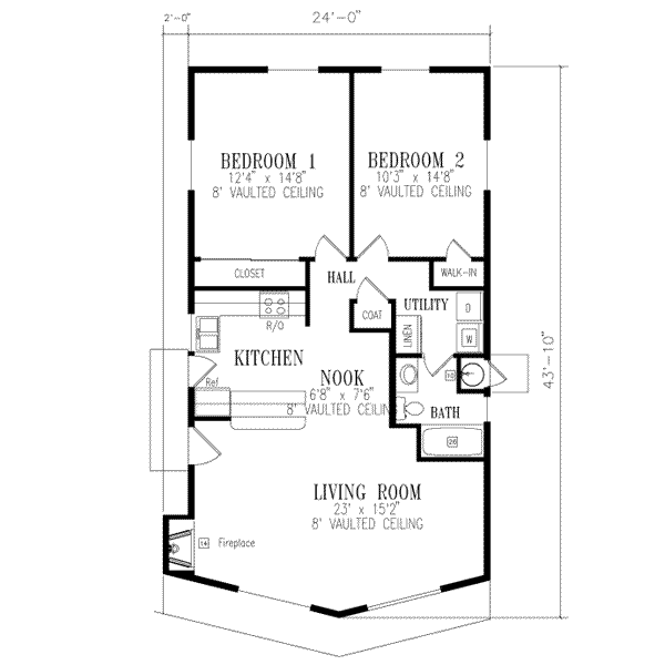 Bungalow Floor Plan - Main Floor Plan #1-145