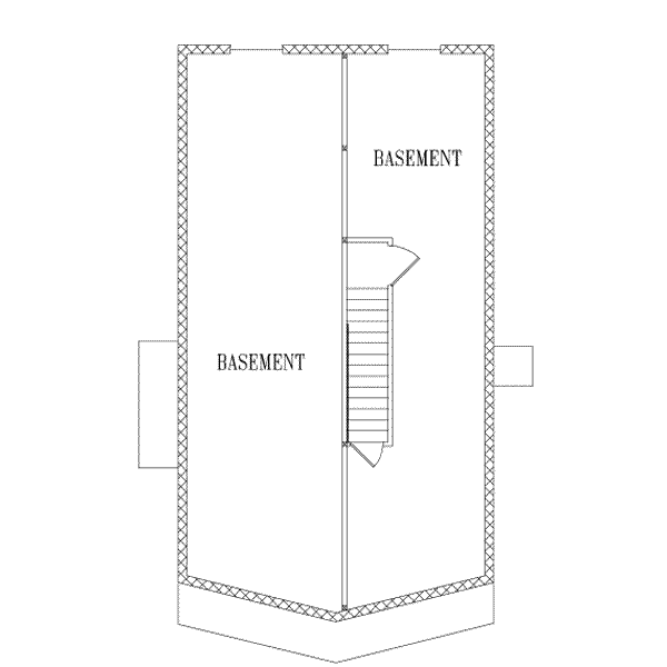 Architectural House Design - Mediterranean Floor Plan - Lower Floor Plan #1-143