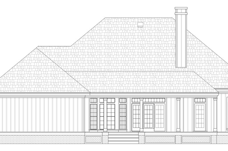 Dream House Plan - Exterior - Rear Elevation for Farmhouse House Plan #45-639 - 3 bed, 2.5 bath