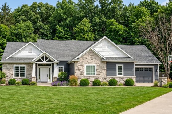 Exterior - Front Elevation for Craftsman House Plan #1064-66 - 3 bed, 2.5 bath