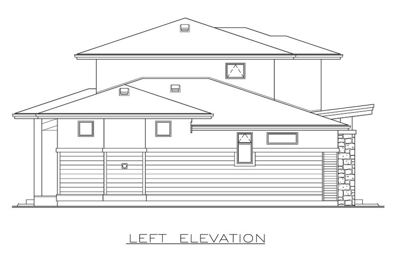 Dream House Plan - Exterior - Other Elevation for Prairie House Plan #1100-90 - 3 bed, 2.5 bath