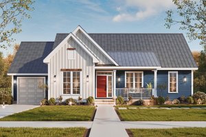 House Blueprint - Exterior - Front Elevation for Bungalow House Plan #54-686 - 2 bed, 3 bath