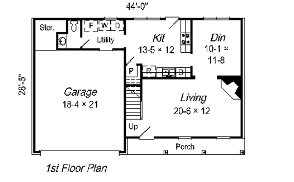 Traditional Floor Plan - Main Floor Plan #329-208