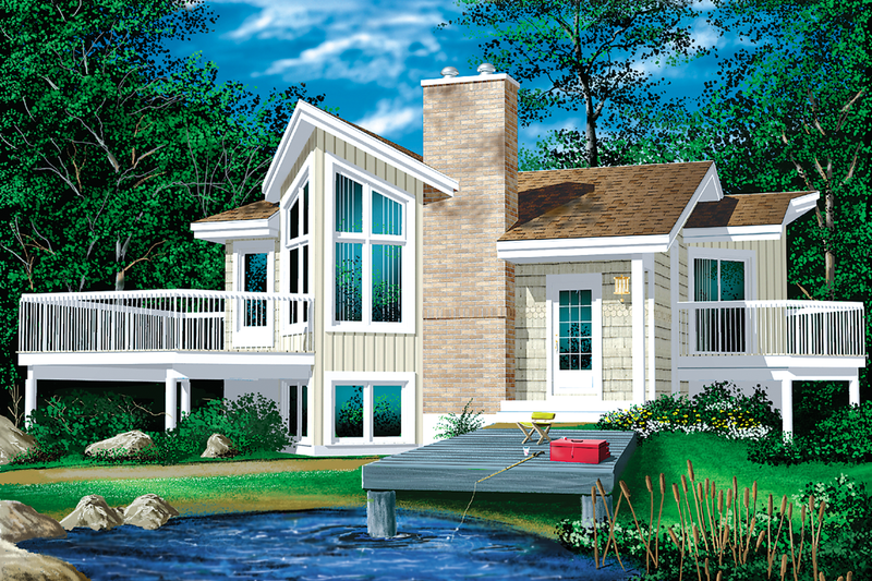 Contemporary Style House Plan - 1 Beds 1 Baths 772 Sq/Ft Plan #25-1089