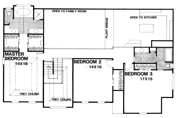 Home Plan - European Floor Plan - Upper Floor Plan #56-206