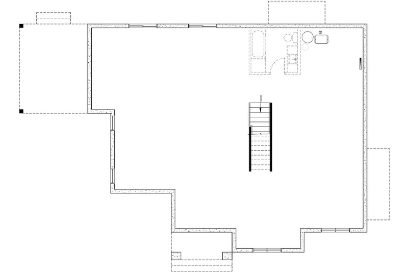 Home Plan - Floor Plan - Lower Floor for European House Plan #23-2845 - 3 bed, 2 bath