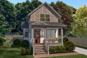 Cottage Exterior - Front Elevation Plan #79-152