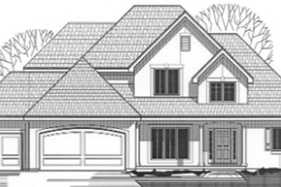 Exterior - Front Elevation for Traditional House Plan #67-830 - 4 bed, 3 bath