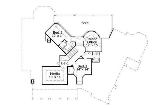 Floor Plan - Upper Floor for Country House Plan #411-266 - 4 bed, 4 bath