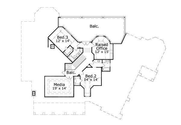 Country Floor Plan - Upper Floor Plan #411-266