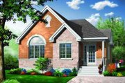 European Style House Plan - 3 Beds 1 Baths 1253 Sq/Ft Plan #23-352 