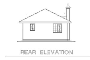 Exterior - Rear Elevation for Cottage House Plan #18-163 - 1 bed, 1 bath