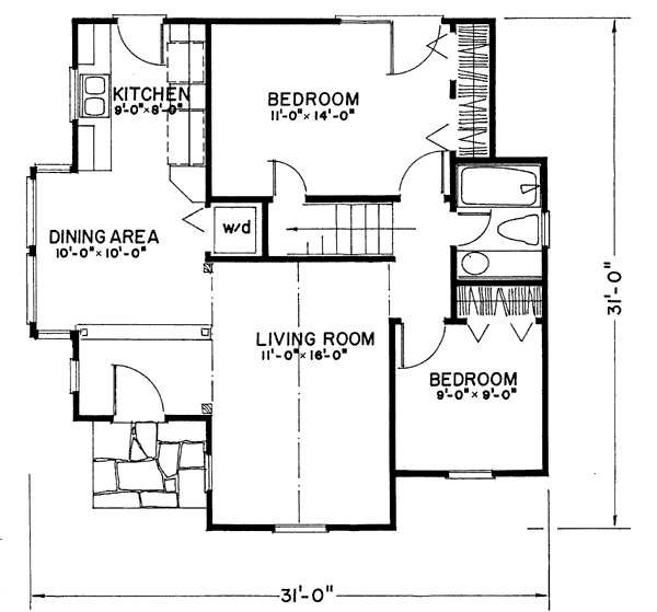 Tudor Floor Plan - Main Floor Plan #43-103
