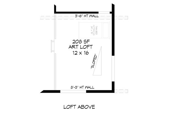 Floor Plan - Other Floor for Contemporary House Plan #932-908 - 2 bed, 1 bath