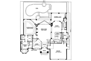Mediterranean Floor Plan - Main Floor Plan #27-205