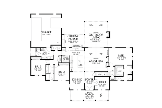 Floor Plan - Other Floor 1 for Farmhouse House Plan #48-1197 - 3 bed, 2.5 bath